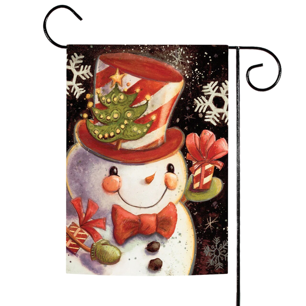Toland Home Garden Christmas Snowflake Snowman Outdoor Garden Flag 18” x 12.5”
